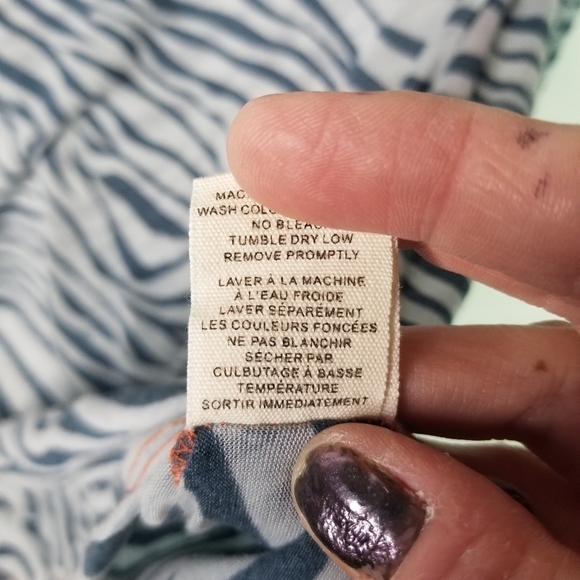 Vtg y2k free People tiger stripe burnout henley - Picture 8 of 8